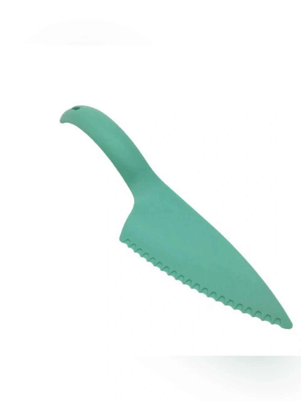 TUPPERWARE SERRATED EDGE CAKE KNIFE PIE SERVER CUT N SERVE PASTRY MINT GREEN NEW